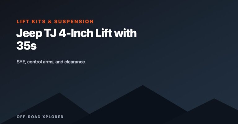 Jeep lift fitment guide