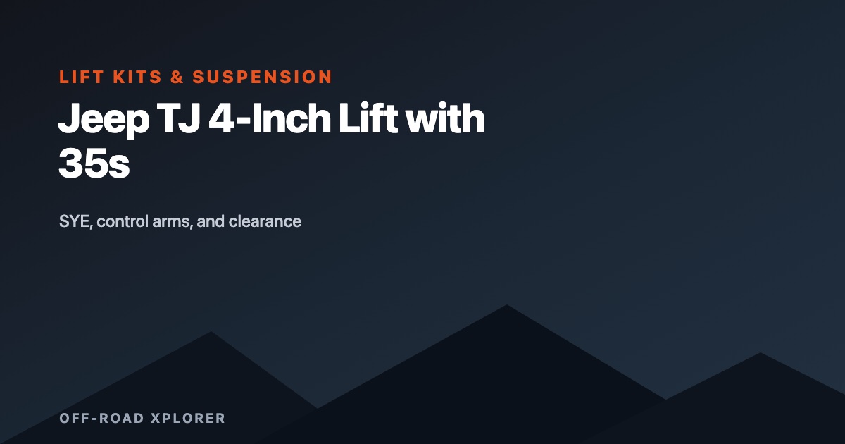Jeep lift fitment guide