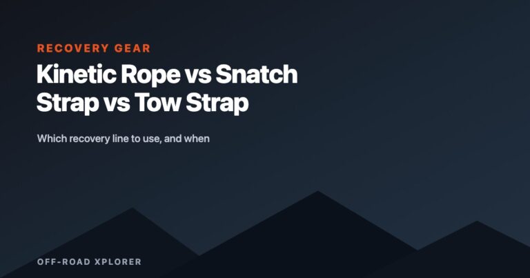 Kinetic Rope vs Snatch Strap vs Tow Strap: Which Recovery Line?