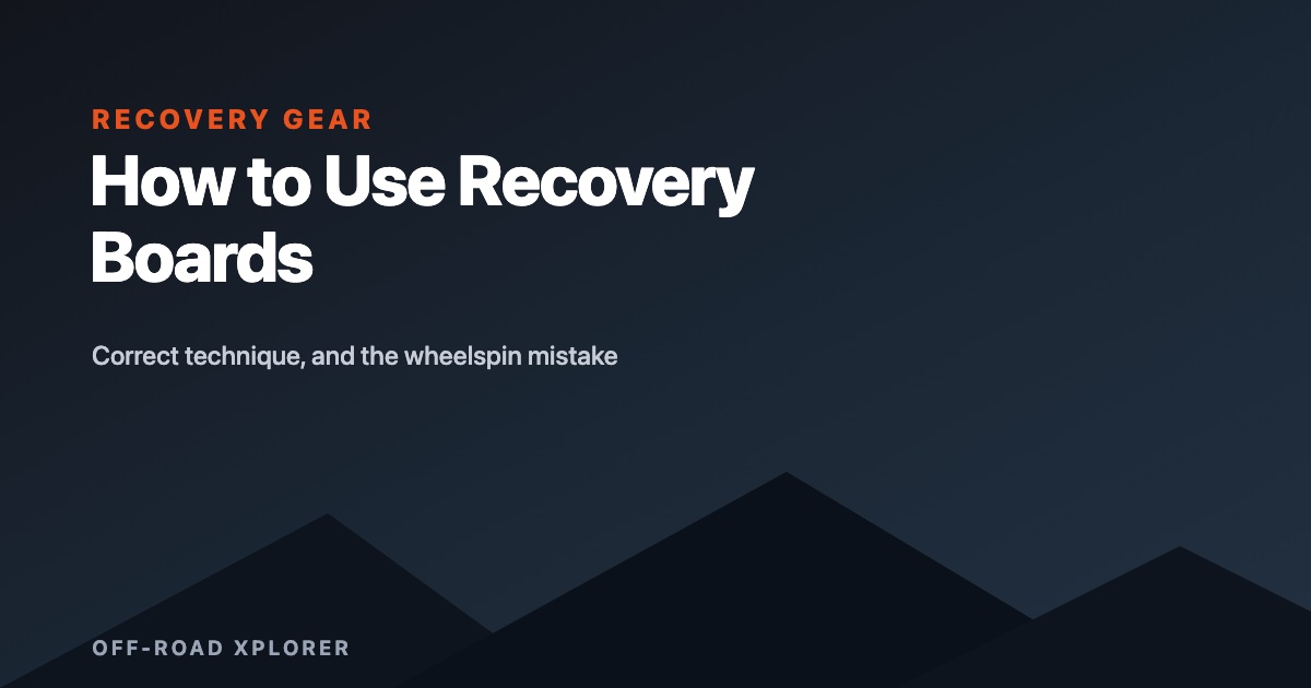 How to Use Recovery Boards