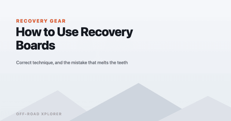 Recovery boards technique illustration